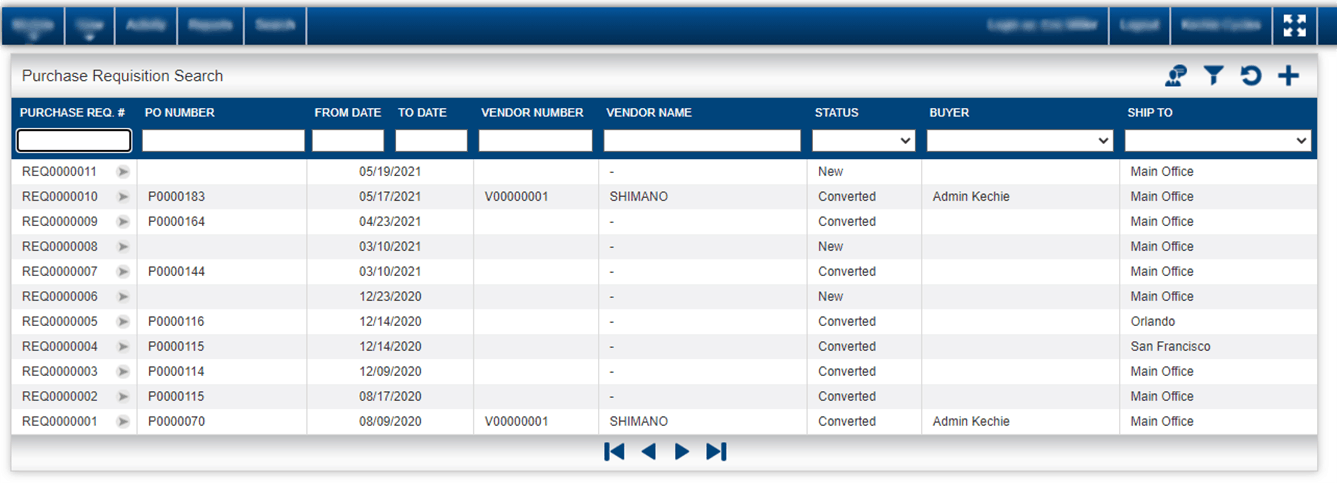 purchase requisition software to request goods or services
