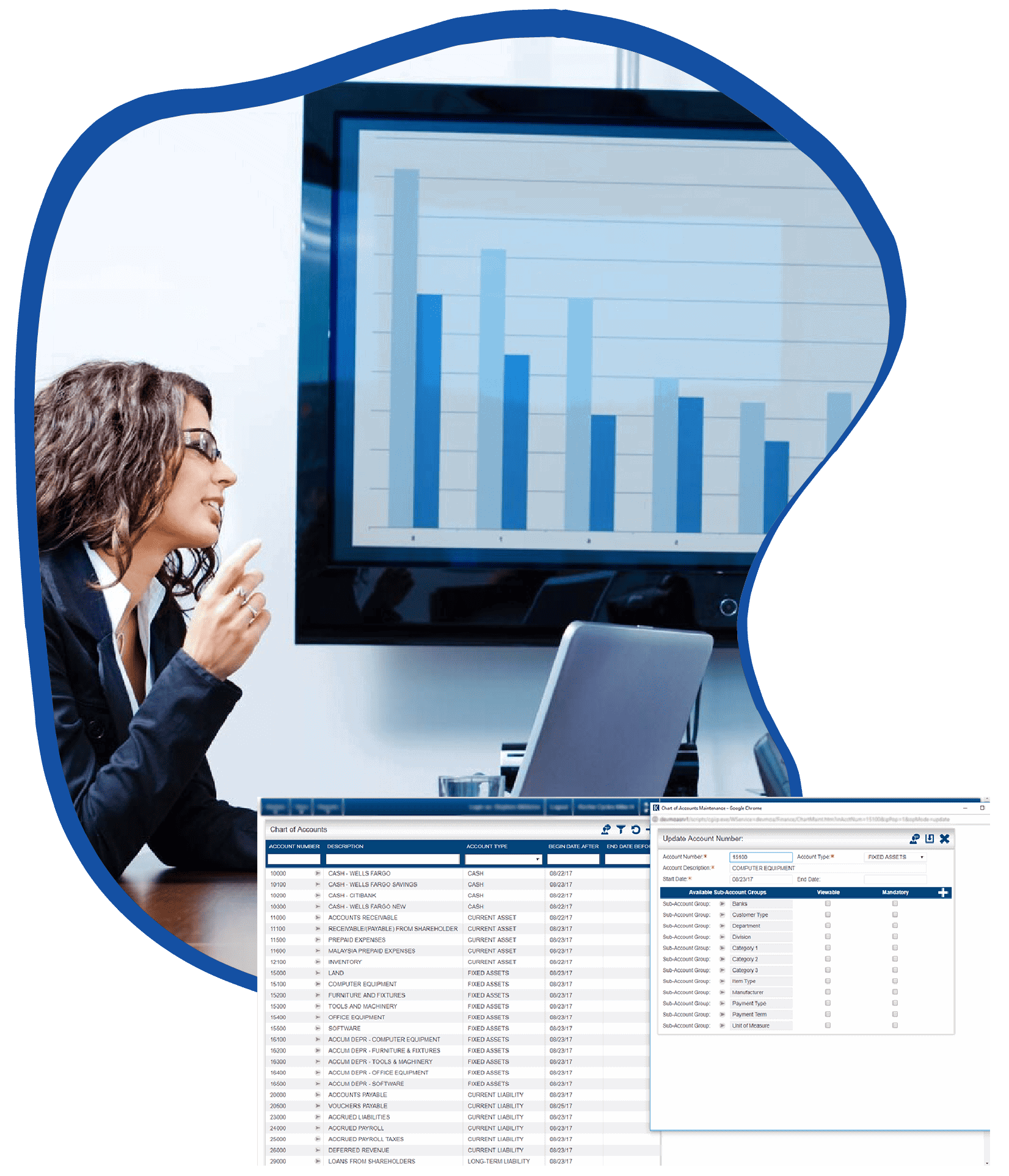Kechie's web-based ERP offers fully integrated financial management software.