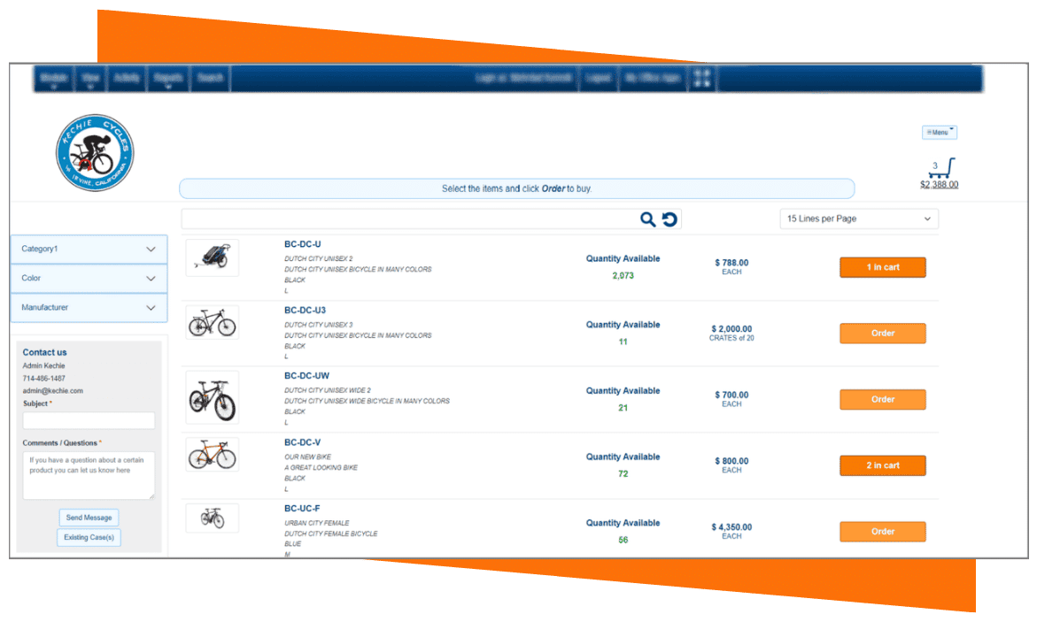 Our customizable eCommerce solution allows for multi-language, currency and store capabilities.
