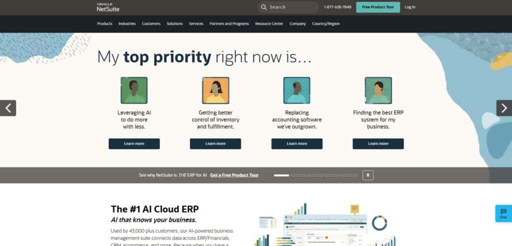 Oracle NetSuite Software Features