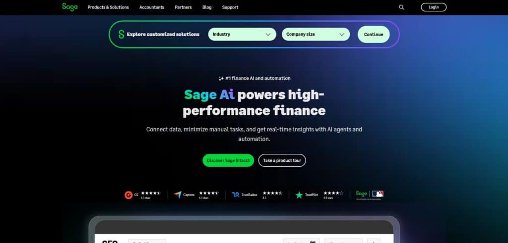 Sage Intacct Software Features