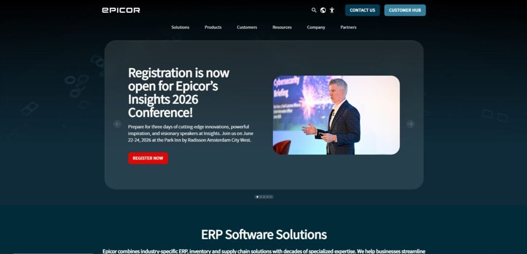 Epicor Kinetic Info page